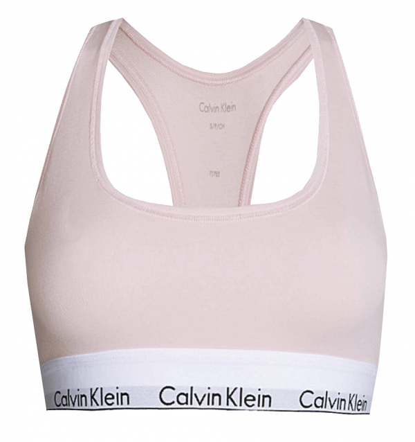 Calvin Klein - Bralette Cotton Stretch svetloružová - športová podprsenk