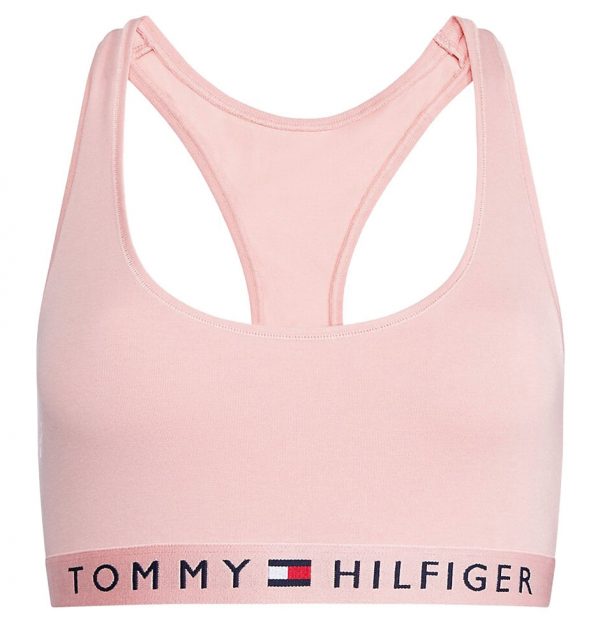 TOMMY HILFIGER - Tommy original cotton svetloružová braletka - športová podprsenk