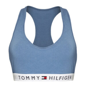 TOMMY HILFIGER - braletka Tommy original cotton iron blue z organickej bavlny - limitovaná edícia - športová podprsenk
