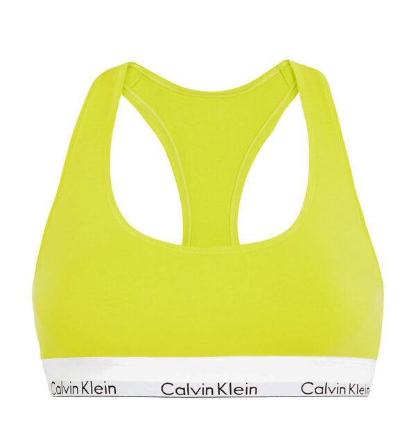 CALVIN KLEIN - braletka Modern cotton yellow citrus - special limited edition - športová podprsenk