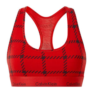 Calvin Klein - braletka Modern cotton red graphic print - special limited edition - športová podprsenk